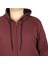 Erkek Sweatshirt Kapşonlu Zippered Basic 20543 Mürdüm 4