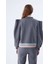 Omuz ve Bel Detaylı Gri Sweatshirt-K2154103-046 4