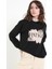 Dantel ve Baskı Detaylı Vintage Sweatshirt 3