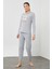 Peluş Baskılı Pijama Takım 1
