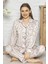 Bayan Dokuma Pamuk Saten Uzun Kollu Pijama Takımı 2
