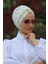 Incili Hazır Modelli Olmayan Dolama Bone Ekru Renk 2