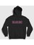 Unisex Siyah Logo Blackpink Kapüşonlu Sweatshirt 1