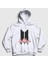 Unisex Beyaz Flowers Bts Kapüşonlu Sweatshirt 1