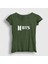 Kadın Haki Logo Bts T-Shirt 1