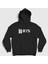 Unisex Siyah Logo Bts Kapüşonlu Sweatshirt 1