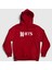 Unisex Kırmızı Logo Bts Kapüşonlu Sweatshirt 1
