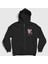 Unisex Siyah Roses Bts Fermuarlı Kapüşonlu Sweatshirt 1