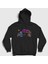 Unisex Siyah Astronomical Fortnite Kapüşonlu Sweatshirt 1