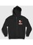 Unisex Siyah Marshmello Fortnite Fermuarlı Kapüşonlu Sweatshirt 1