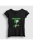 Kadın Siyah Creeper Minecraft T-Shirt 1