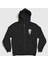 Unisex Siyah Face Papyrus Undertale Fermuarlı Kapüşonlu Sweatshirt 1