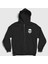 Unisex Siyah Face Sans Undertale Fermuarlı Kapüşonlu Sweatshirt 1