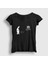 Kadın Siyah İmza Queen Freddie Mercury T-Shirt 1