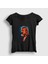 Kadın Siyah Mic Nirvana Kurt Cobain T-Shirt 1