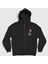 Unisex Siyah Rip Lil Peep Fermuarlı Kapüşonlu Sweatshirt 1