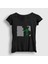 Kadın Siyah Spiral Marilyn Manson T-Shirt 1