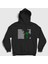Unisex Siyah Spiral Marilyn Manson Kapüşonlu Sweatshirt 1