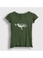Kadın Haki Logo Tupac Shakur T-Shirt 1