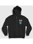 Unisex Siyah Fortune Teller Ghost Fermuarlı Kapüşonlu Sweatshirt 1