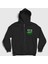 Unisex Siyah Uno Green Day Fermuarlı Kapüşonlu Sweatshirt 1