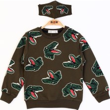 Toontoy Erkek Çocuk Dinazor Baskılı Sweatshirt
