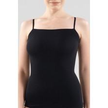 Kadın Essential İnce Askılı Siyah Atlet 1952