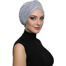 ELYSIANfidan Simli Pike Çapraz Bantlı Astarlı Hazır Türban Tesettür Bone