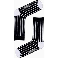 Carnaval Socks Beyaz Dik Çizgi Desenli Renkli Çorap