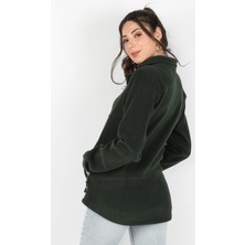 Balins Kadın Balıkçı Fermuarlı Sweatshirt Yeşil