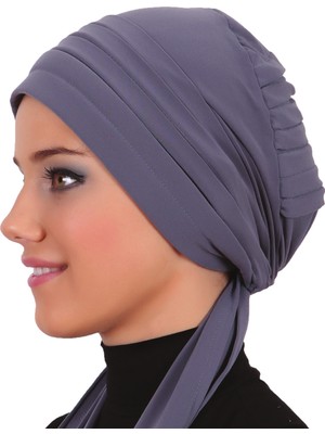 ELYSIANfidan Pileli Bağlama Hazır Türban Tesettür Bone