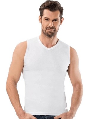 Güneri 3'lü Erkek V Yaka Ribana Atlet 116