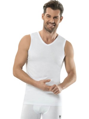 Güneri 3'lü Erkek V Yaka Ribana Atlet 116