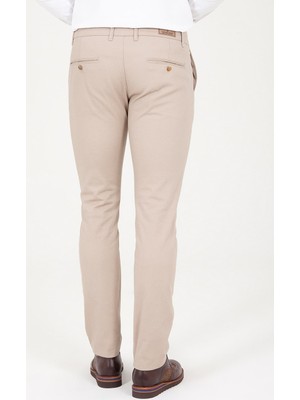 Hatemoğlu Erkek Bej Slim Fit Yandan Cep Pantolon
