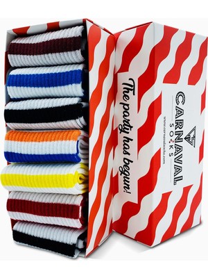 Carnaval Socks 7'li Çemberli Desenli Renkli Spor Çorap Set
