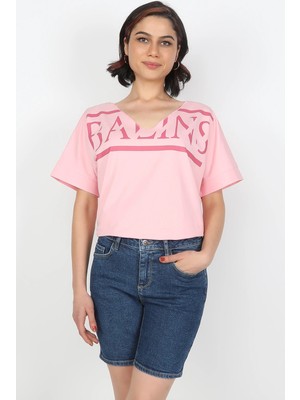 Balins Baskılı Tshirt Pembe