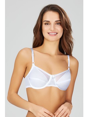 Kom Kadın Toparlayıcı Balenli Kapsız Sütyen Transparan Detaylı Nelly