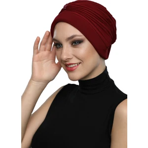 Fidan Bone Incili Işlemeli Hazır Türban Tesettür Bone