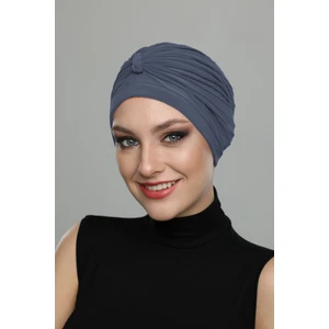 Fidan Bone Örgülü Hazır Türban Tesettür Havuz Bonesi