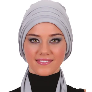 Fidan Bone Pileli Bağlama Hazır Türban Tesettür Bone