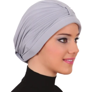 Fidan Bone Bantlı Hazır Türban Tesettür Havuz Bonesi