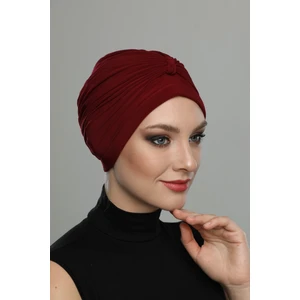 Fidan Bone Örgülü Hazır Türban Tesettür Havuz Bonesi