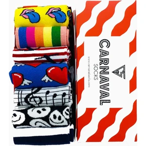 Carnaval Socks 7'li Happy Socks Desenli Renkli Çorap Set