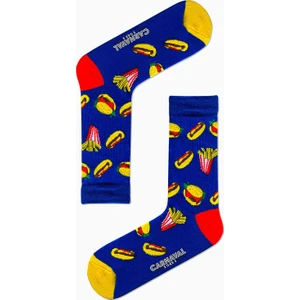 Carnaval Socks Hamburger Sosis Desenli Renkli Çorap
