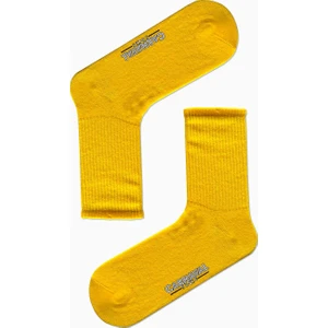 Carnaval Socks Düz Sarı Desensiz Renkli Spor Çorap