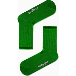 Carnaval Socks Düz Yeşil Desensiz Renkli Spor Çorap