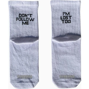 Carnaval Socks Don't Follow Me I'm Lost Too Yazılı Desenli Renkli Spor Çorap