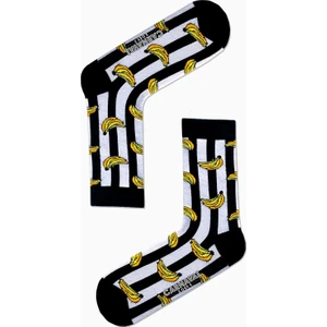 Carnaval Socks Siyah Çizgili Muz Desenli Renkli Çorap