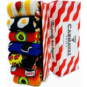 Carnaval Socks 7'li Carnaval Desenli Renkli Çorap Set