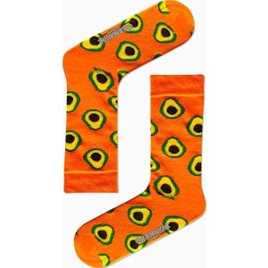 Carnaval Socks Turuncu Avakado Desenli Renkli Çorap